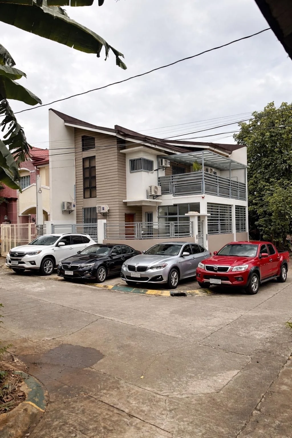 Front exterior and parking